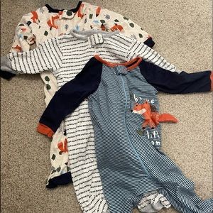 3 sleep and play onesie’s